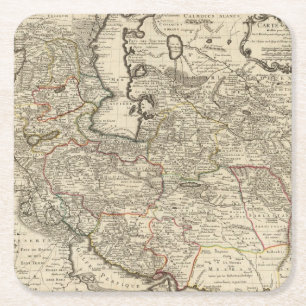 Dessous-de-verre Carré En Papier L'Iran, Afghanistan, Pakistan