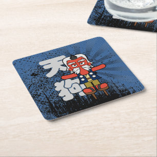 Dessous-de-verre Carré En Papier Little Daitengu Yokai Grunge
