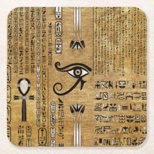 Dessous-de-verre Carré En Papier L'OEil égyptien de Horus - Ornement de Wadjet