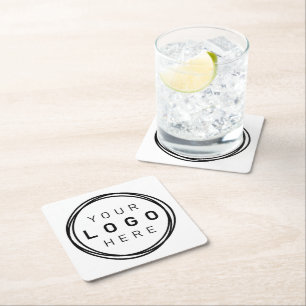 Dessous-de-verre Carré En Papier Logo d'entreprise personnalisé