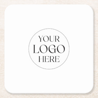 Dessous-de-verre Carré En Papier Logo d'entreprise personnalisé simple