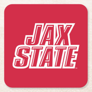 Dessous-de-verre Carré En Papier Logo d'état de Jacksonville State University JAX S