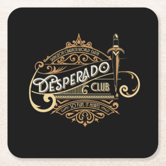 Dessous-de-verre Carré En Papier Logo du Desperado Club Dungeon Crawler World : Ter