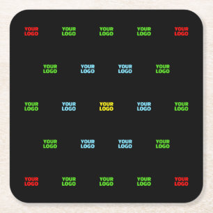 Dessous-de-verre Carré En Papier Logo ou Modèle Motif d'image téléchargé moderne