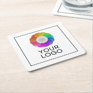Dessous-de-verre Carré En Papier Logo personnalisé, Quantité minimum faible