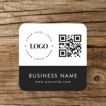 Logo professionnel personnalisé QR Code et texte p