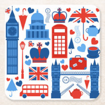 London Pop Icons Paper Coaster 