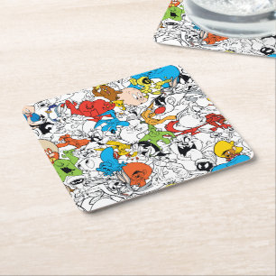 Dessous-de-verre Carré En Papier LOONEY TUNES™ Color Pop Motif