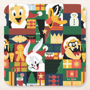 Dessous-de-verre Carré En Papier LOONEY TUNES™Motif de blocs de vacances