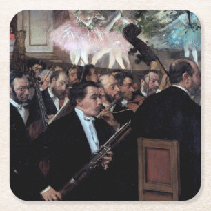 Dessous-de-verre Carré En Papier L'Orchestre à l'Opéra, Edgar Degas