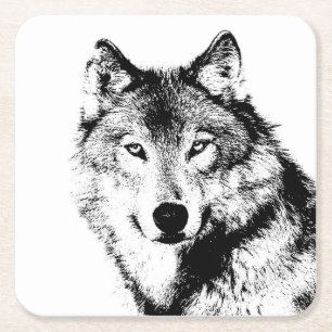 Dessous-de-verre Carré En Papier Loup