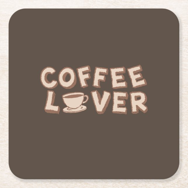 Dessous-de-verre Carré En Papier Louveur de café (Devant)