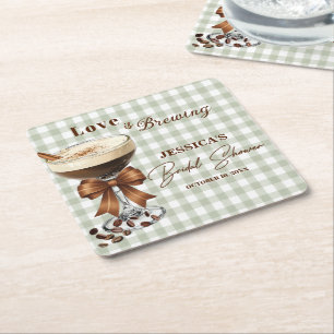 Dessous-de-verre Carré En Papier Love is Brewing Espresso Martini Enterrement de Vi