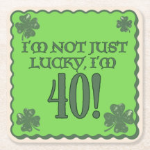 Lucky 40e Dessous de verre d'anniversaire