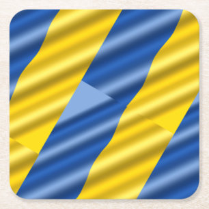 Dessous-de-verre Carré En Papier L'Ukraine bleue et jaune inspire la paix ni la gue