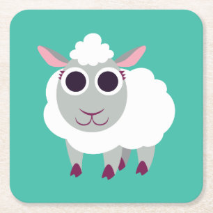 Dessous-de-verre Carré En Papier Lulu les moutons