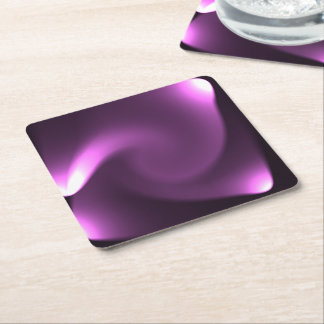 Dessous-de-verre Carré En Papier Lumières Tournantes Violettes