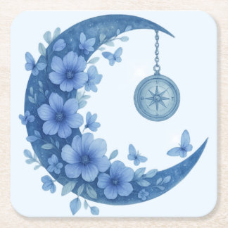 Dessous-de-verre Carré En Papier Lune mystique de croissant