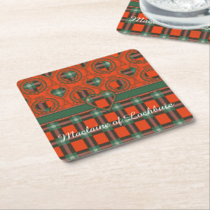 Dessous-de-verre Carré En Papier Maclaine de tartan d'écossais de plaid de clan de