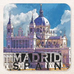Dessous-de-verre Carré En Papier Madrid