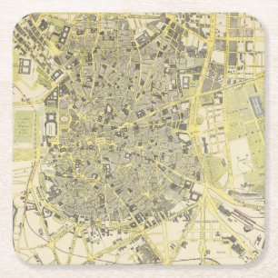 Dessous-de-verre Carré En Papier Madrid