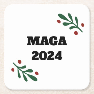 Dessous-de-verre Carré En Papier MAGA 2024 Noël
