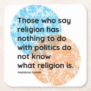 Dessous-de-verre Carré En Papier Mahatma Gandhi Politique Religion Citations