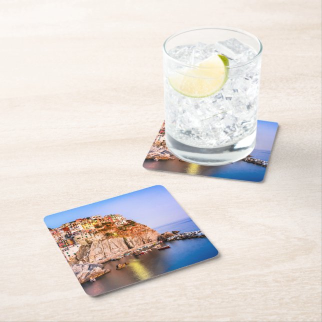 Dessous-de-verre Carré En Papier Manarola Italie (En situation)