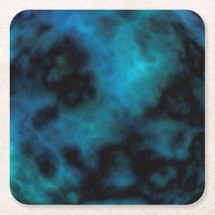 Dessous-de-verre Carré En Papier Marbre Bleu Cosmic Faux
