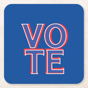 Dessous-de-verre Carré En Papier Marchandises de campagne politique