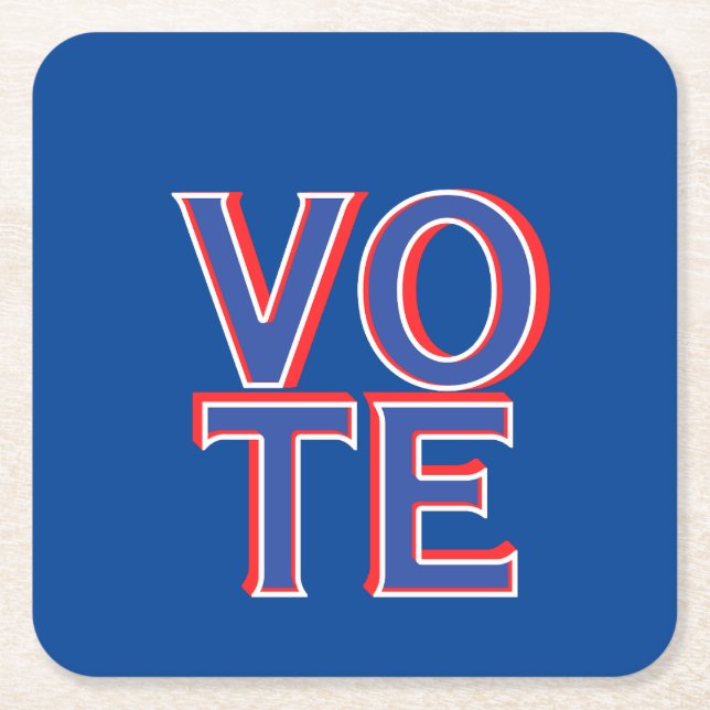 Dessous-de-verre Carré En Papier Marchandises de campagne politique (Devant)