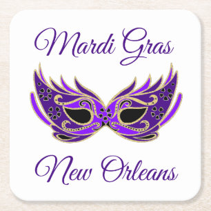 Dessous-de-verre Carré En Papier Mardi Gras New Orleans