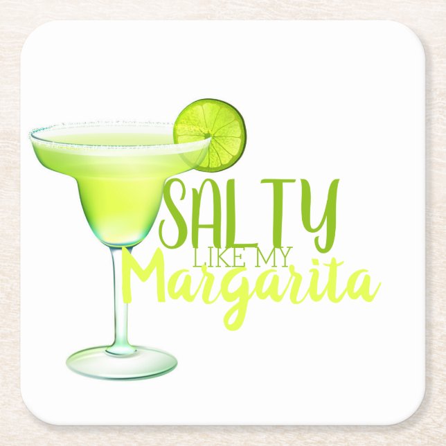 Dessous-de-verre Carré En Papier Margarita salée (Devant)