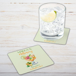 Dessous-de-verre Carré En Papier Margs et Matrimony Tequila & Fiesta Enterrement de