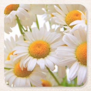 Dessous-de-verre Carré En Papier Marguerites de l'été lumineuses Fleurs