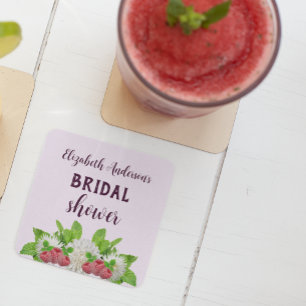 Dessous-de-verre Carré En Papier Mariage Champêtre avec Dahlias