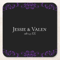 Mariage gothique violet et noir