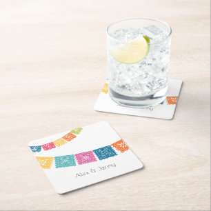 Dessous-de-verre Carré En Papier Mariage - Mariage Papel Picado Mariage Faveur