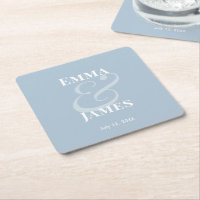 Mariage Minimaliste Bleu Poussiéreux Ampersand | I