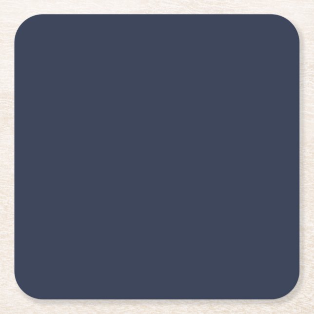 Dessous-de-verre Carré En Papier MARIAGE monochrome bleu marine BUDGET (Devant)