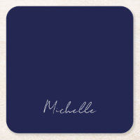 Marine Bleu Couleur Plaque Moderne Nom Propre Call
