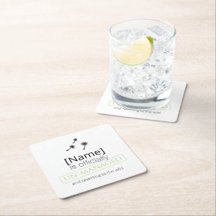 Dessous-de-verre Carré En Papier Mauvaise herbe arrive mignon cynique pissenlit Drô