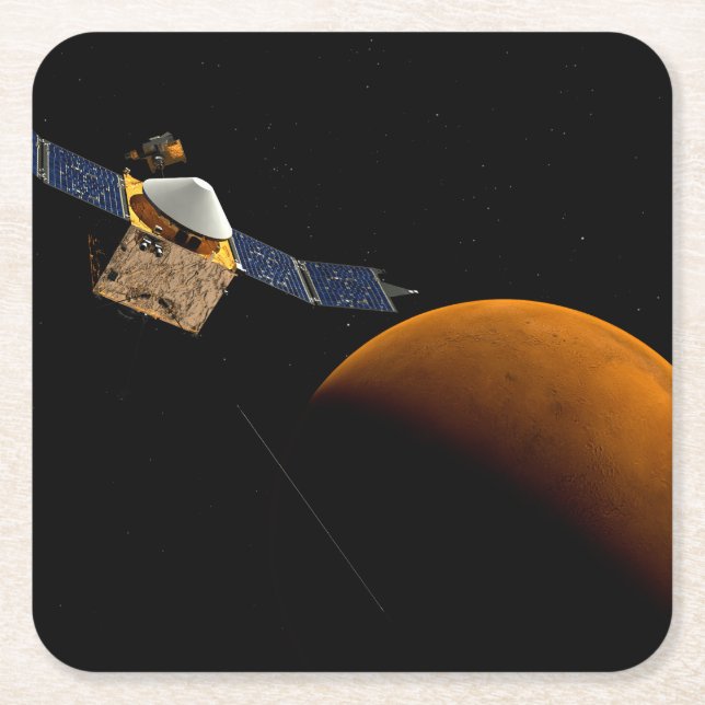 Dessous-de-verre Carré En Papier Maven Spacecraft. (Devant)