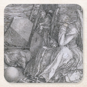 Dessous-de-verre Carré En Papier Melancholia, Albrecht Durer