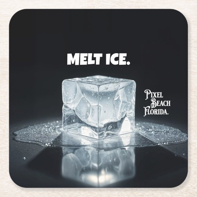 Dessous-de-verre Carré En Papier MELT ICE. Keychain (Devant)