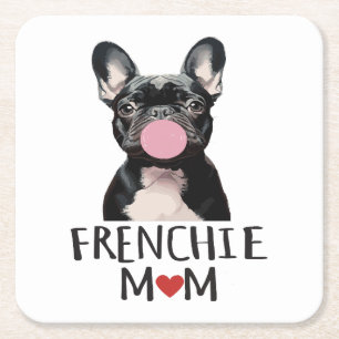 Dessous-de-verre Carré En Papier Mignon bouledogue français