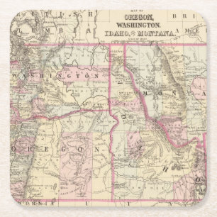 Dessous-de-verre Carré En Papier Minerai, lavage, IDA, Mont