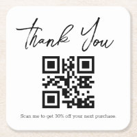 minimaliste moderne merci entreprise code qr