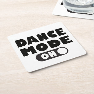 Dessous-de-verre Carré En Papier Mode Danse Activé, Danseur, Citation de danse