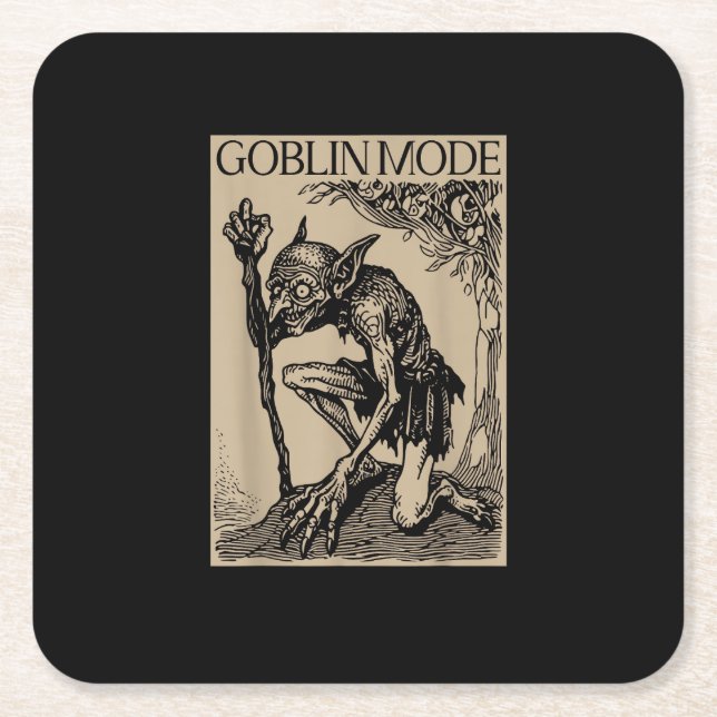 Dessous-de-verre Carré En Papier Mode Gobelin Goblincore Esthétique Vintage Drôle  (Devant)